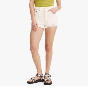 Levi's Women's 501 Original Shorts Whiteboard white Denim Shorts- sz 33